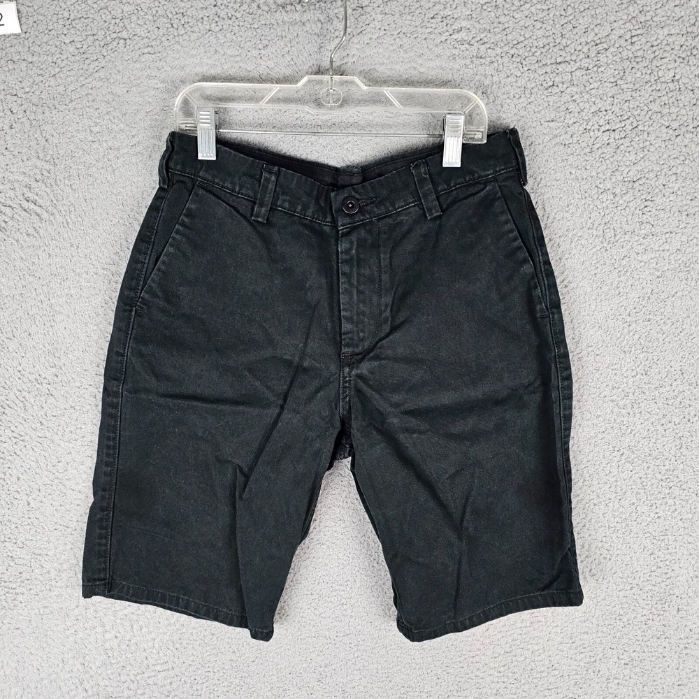 DC Shoe Co Chino Shorts Mens 28 Black Slash Pocket Performance Dark Wash Skater